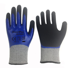 HPPE Nitrile Smooth Fully Nitrile Sandy Palm Coated Waterproof Oil resistant Best Cut Resistant Gloves